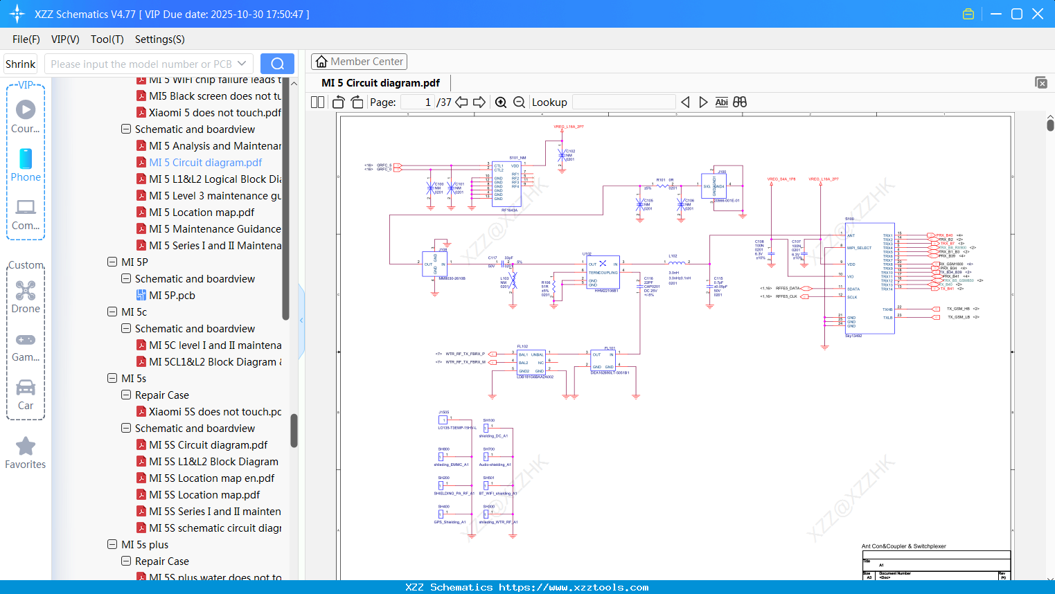 Xiaomi MI 5 Circuit Diagram